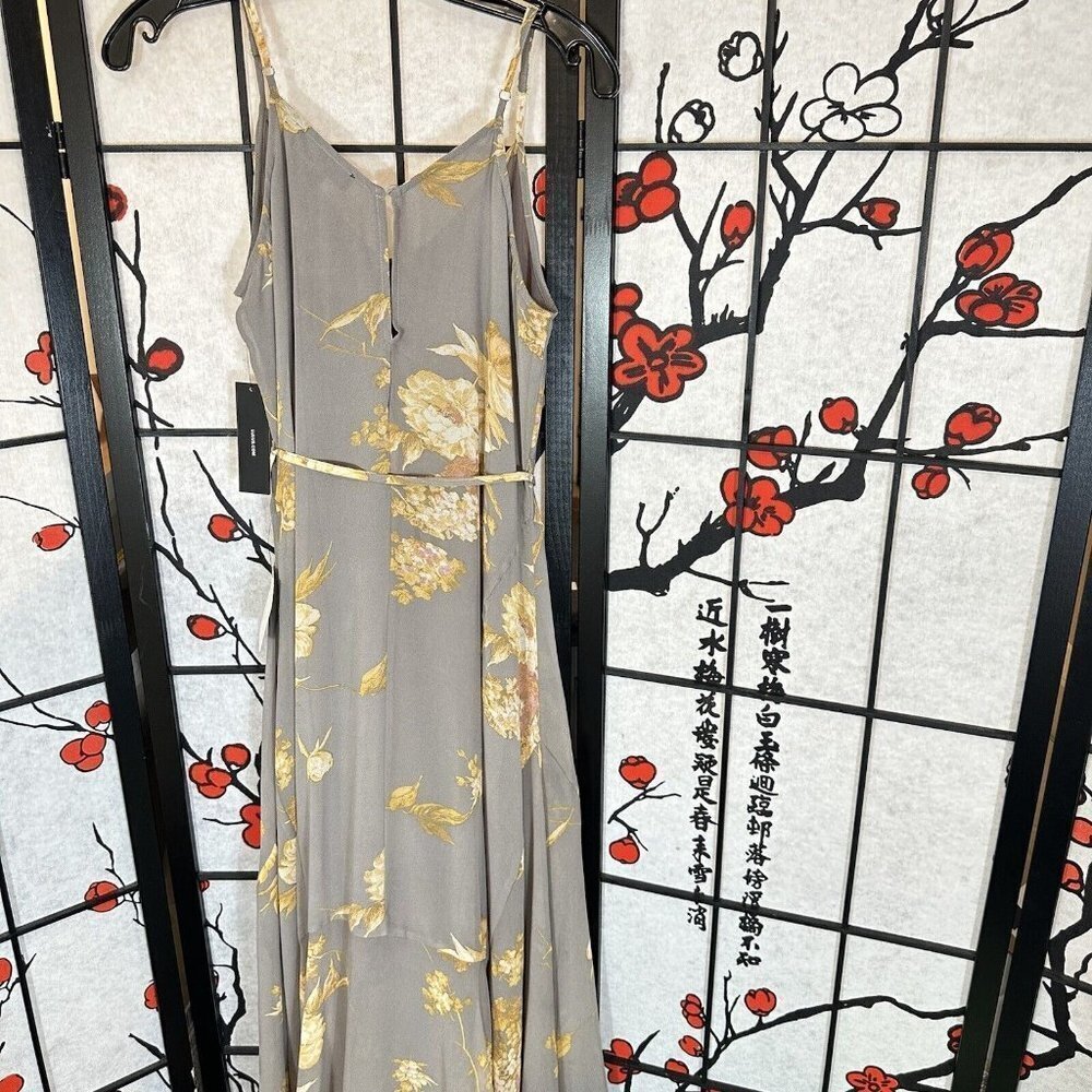 Lulu’s Feeling Freesia Gray Floral Print Maxi Dress Size Small A Sleeveless New - Picture 7 of 8